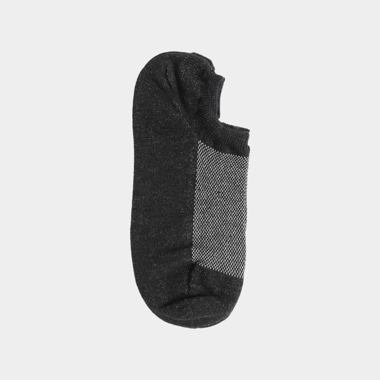 Silver No-Show Socks in Cotton - Premium Unisex Socks - BeClothed